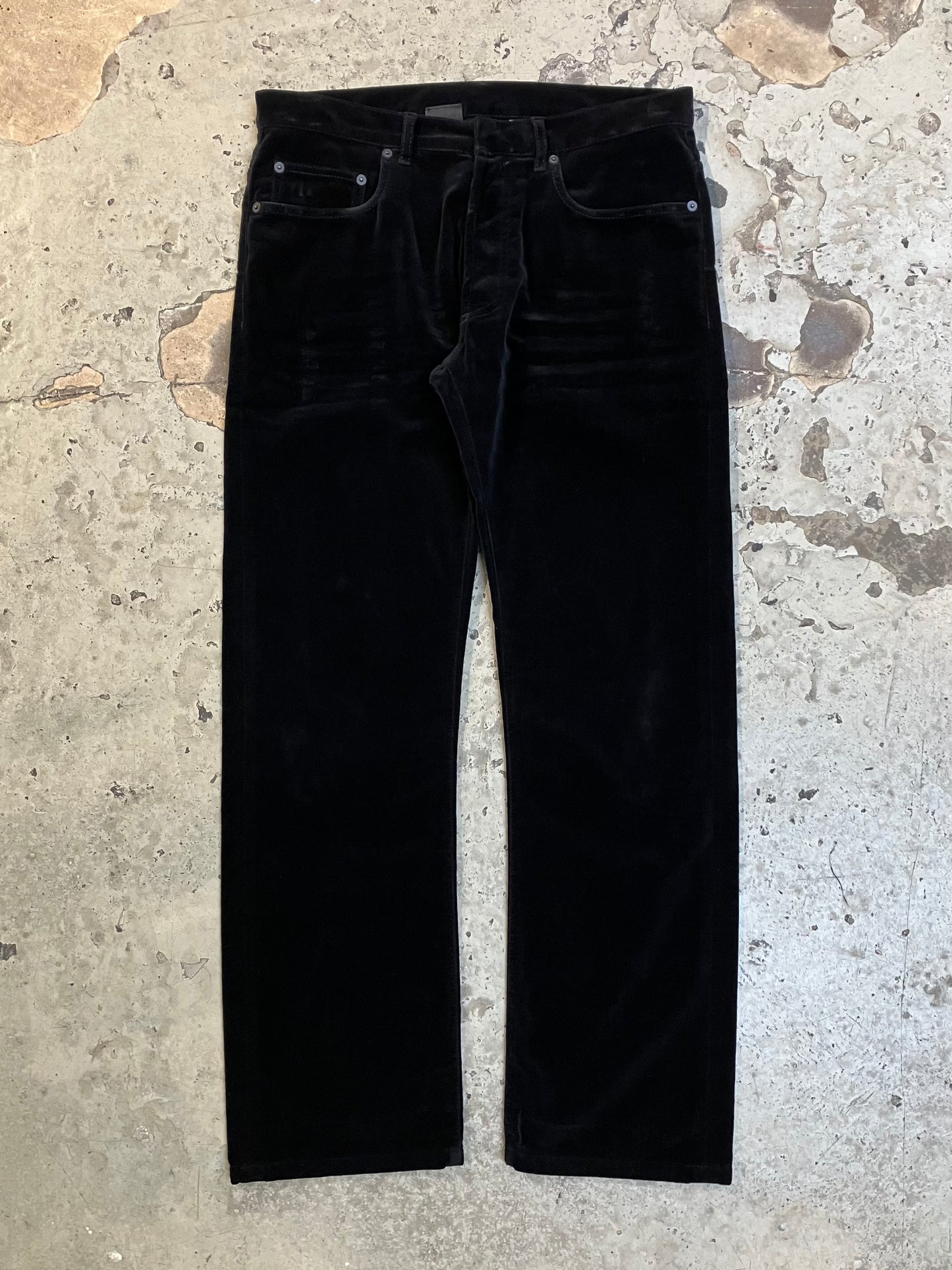 Dior FW05 'In The Morning' Velvet Flared Pants