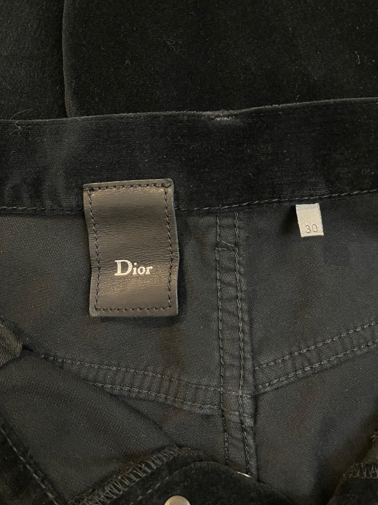 Dior FW05 'In The Morning' Velvet Flared Pants