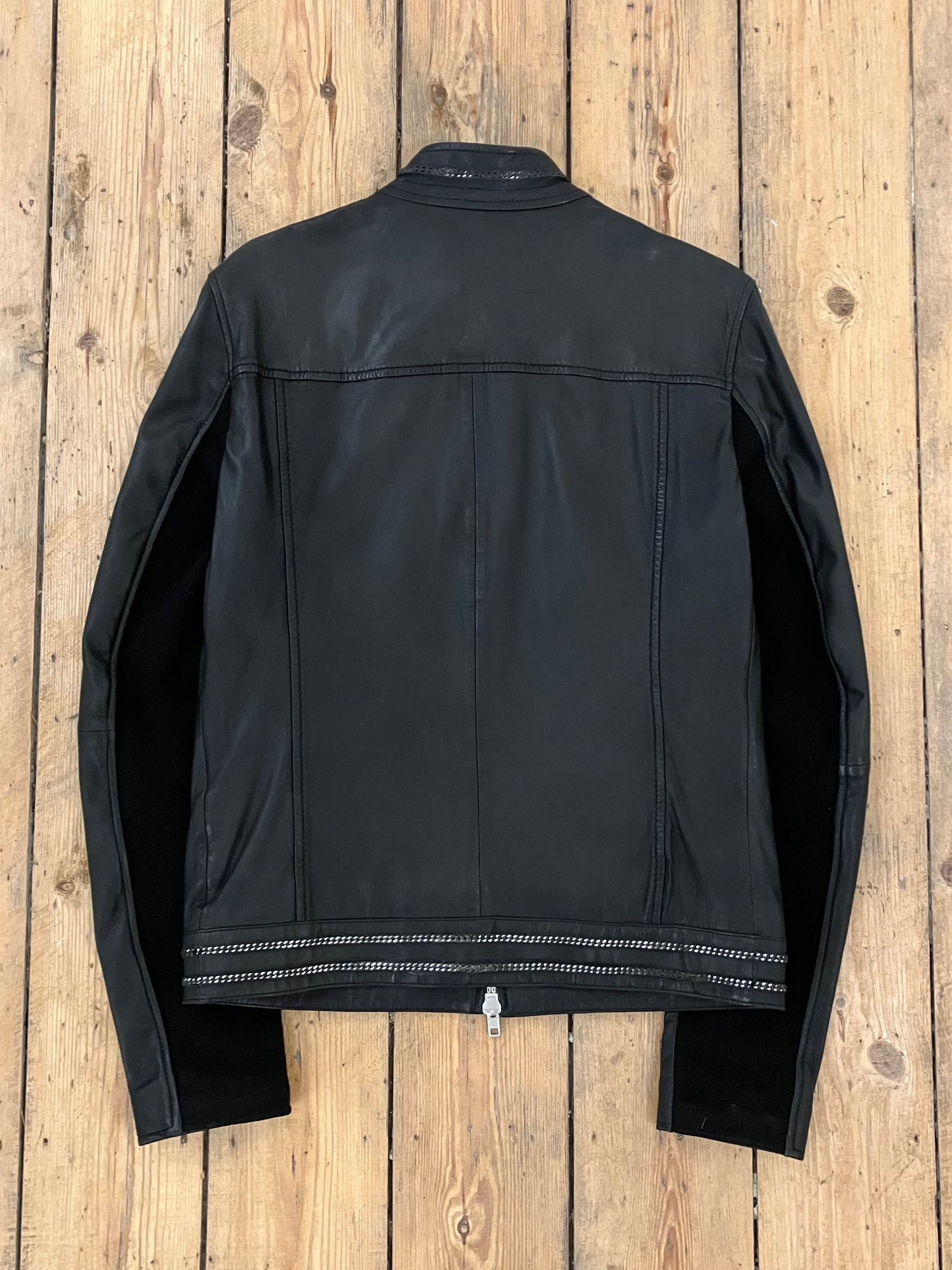 Marithé+François Girbaud Underchains Lamb Leather Jacket