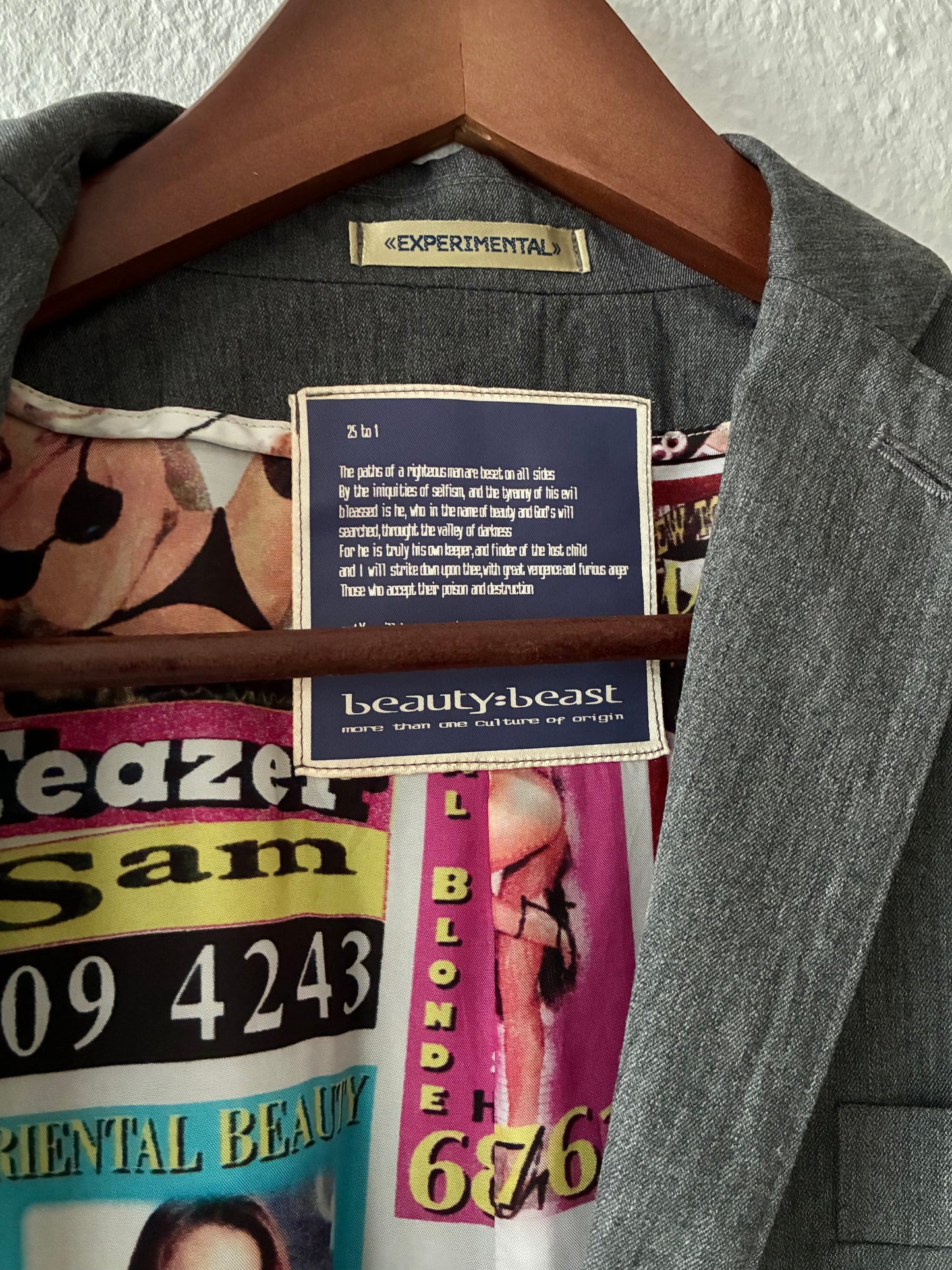 Beauty:Beast Dirty Lining Blazer