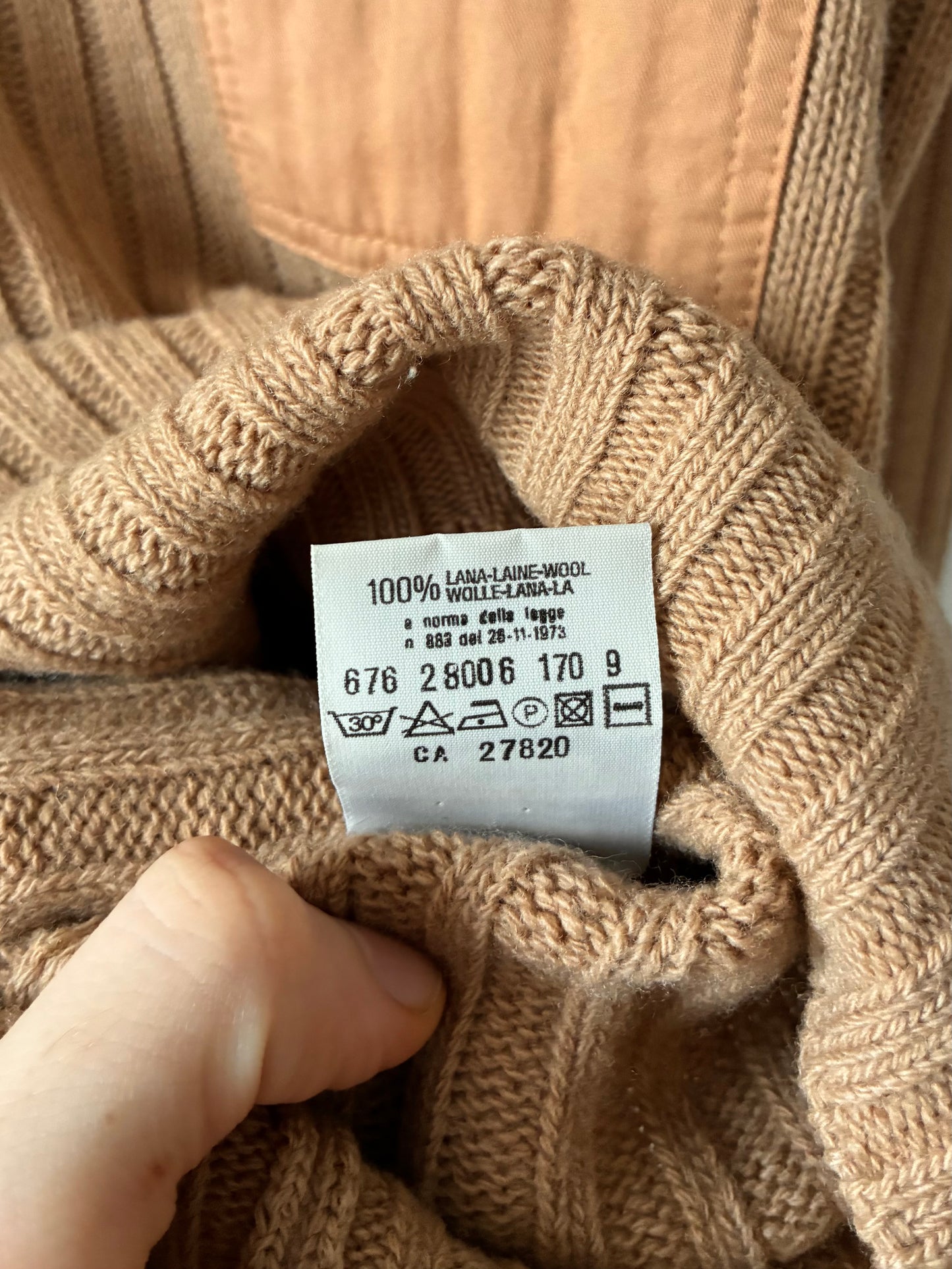 Helmut Lang AW1997 Ribbed Wool Military Knit