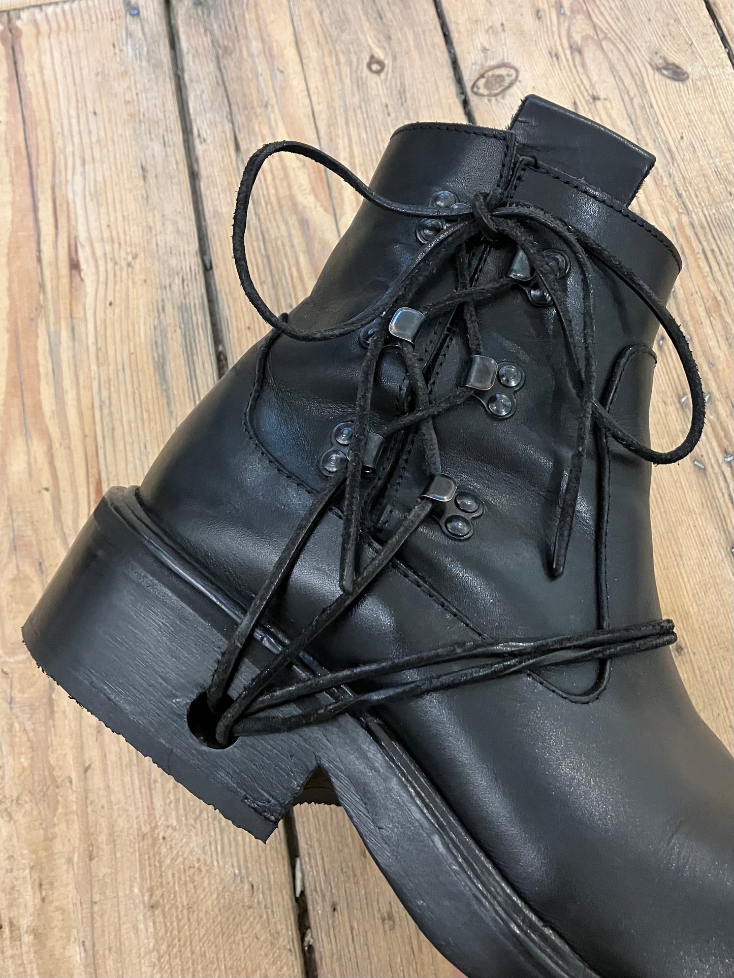 90’s Dirk Bikkembergs Lace Through Heel Boots