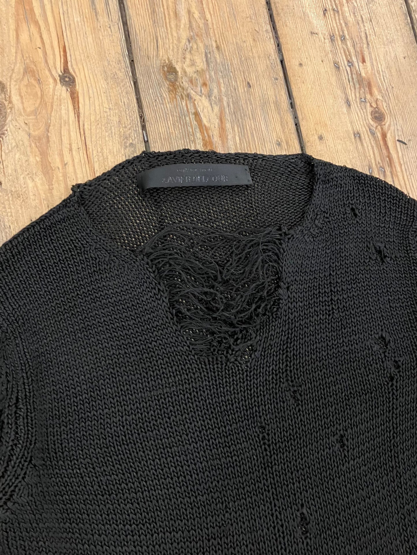 Xavier Delcour Distressed Knitwear