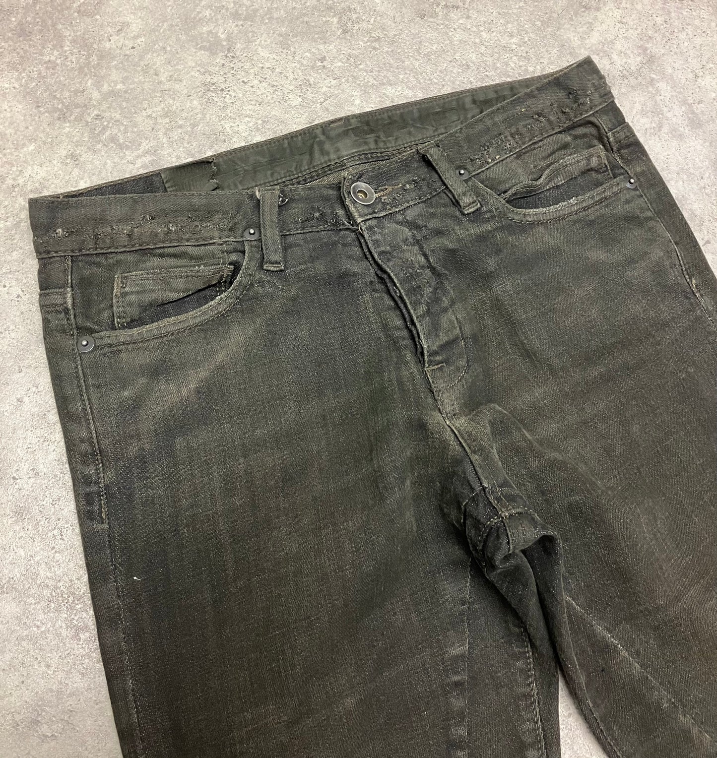 Rick Owens Olmar and Mirta Washed and Destroyed Skinny Jeans