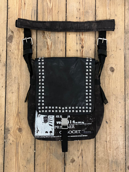 In The Attic Studded Poem Messenger Bag