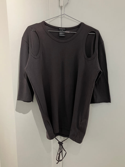 Ann Demeulemeester SS1999 Cut-Out 3/4 Sleeve Top