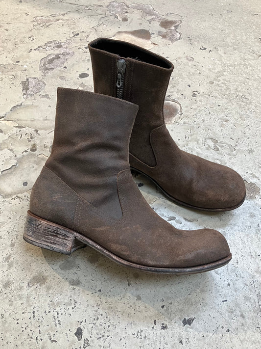 ATTACHMENT Split Leather Ankle Boots