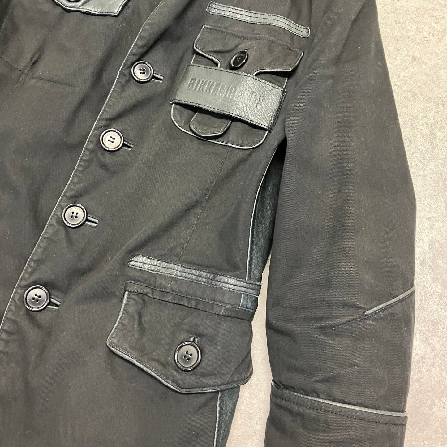 Dirk Bikkembergs Bi-Material Military Jacket