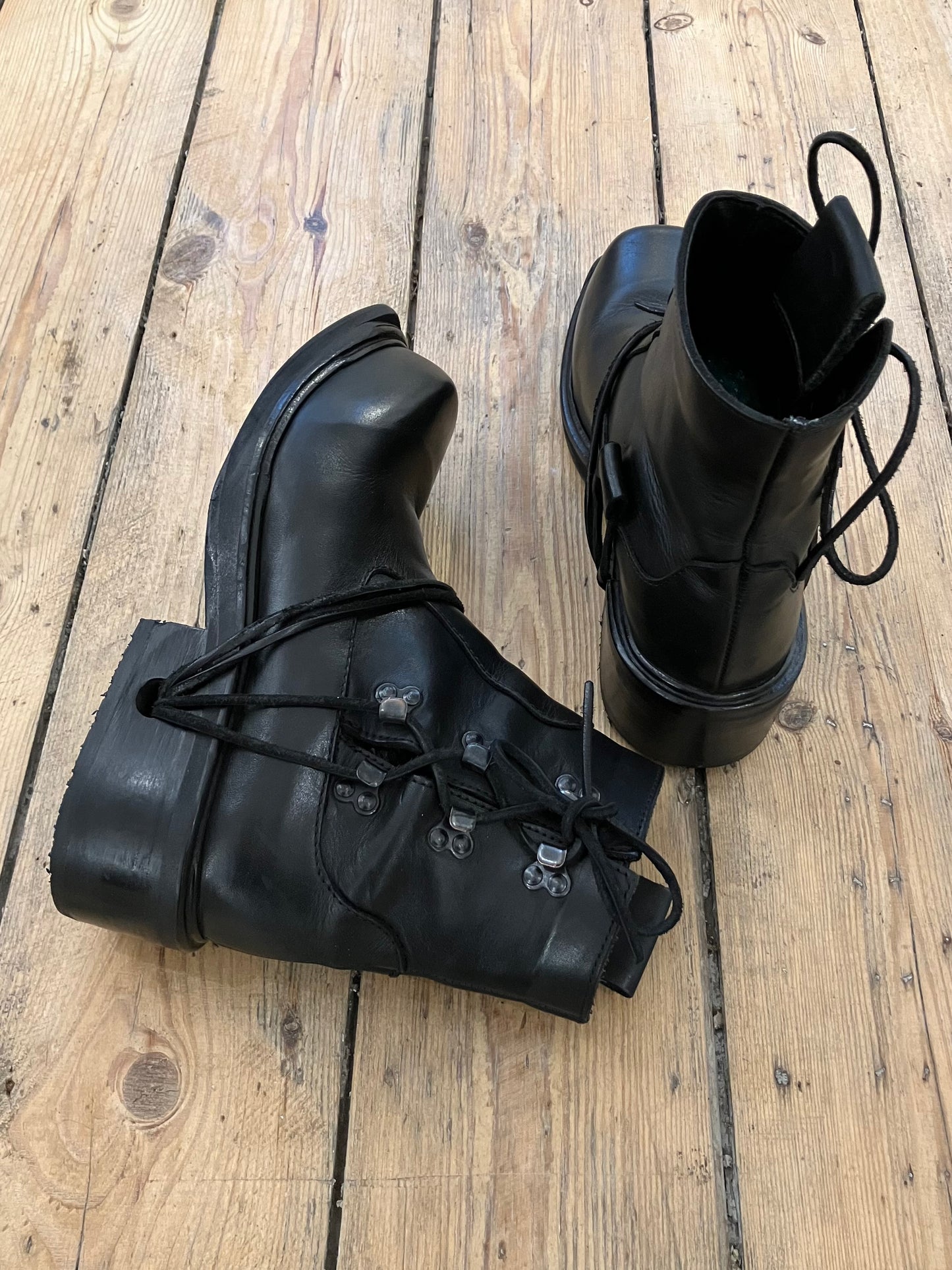 90’s Dirk Bikkembergs Lace Through Heel Boots