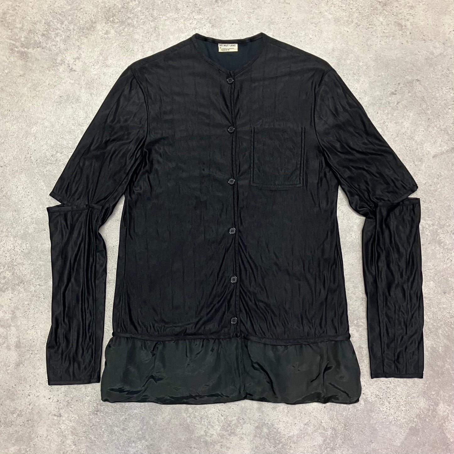 Helmut Lang 1997 Elbow Cut-Out Button Down Shirt