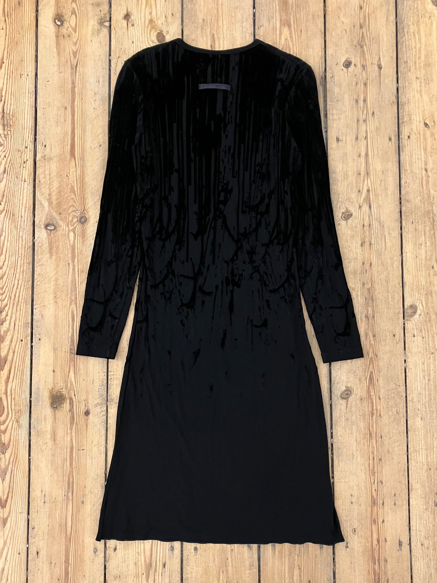 Gaultier A/W 1998 Vampire Blood Velvet Drip Mid Dress