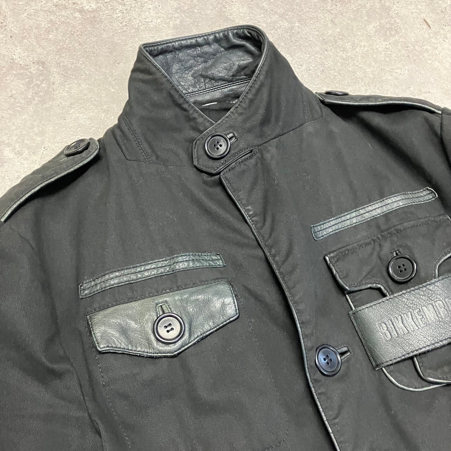 Dirk Bikkembergs Bi-Material Military Jacket