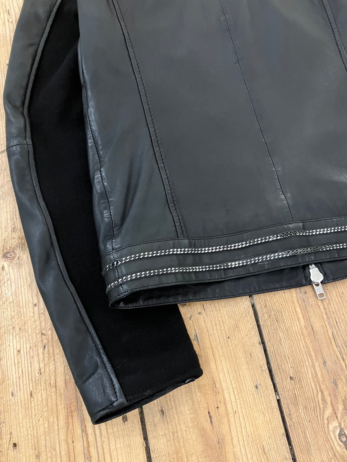 Marithé+François Girbaud Underchains Lamb Leather Jacket