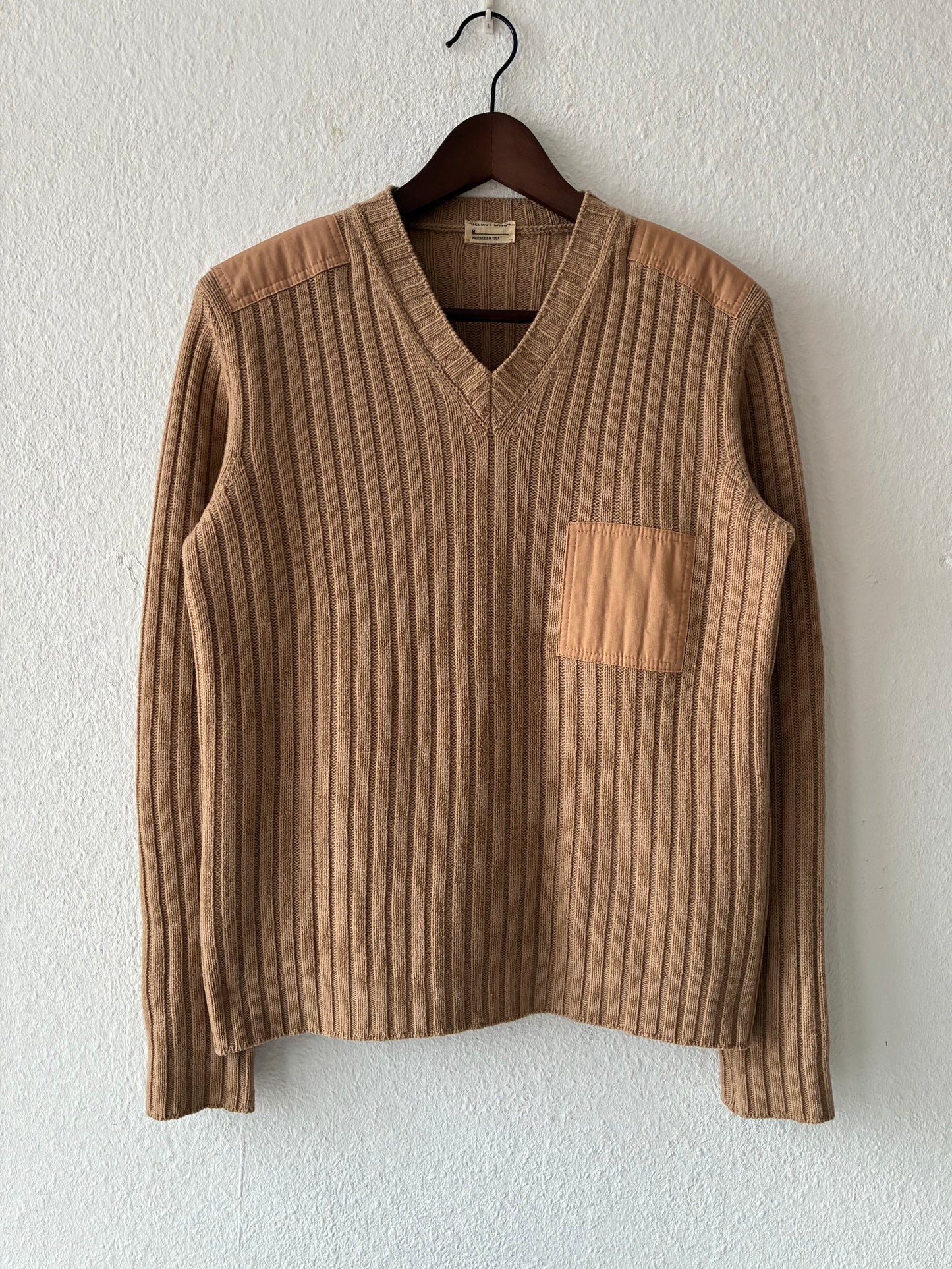 Helmut Lang AW1997 Ribbed Wool Military Knit