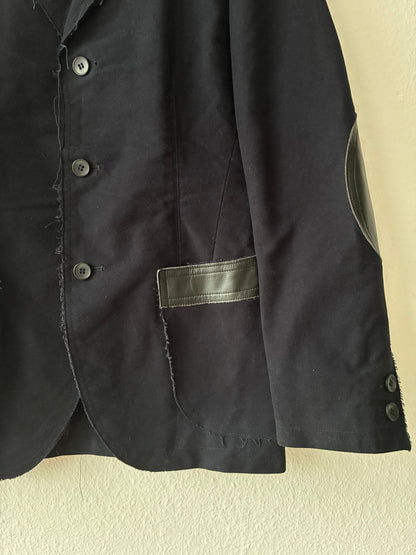 291295=Homme Distressed Moleskin Blazer