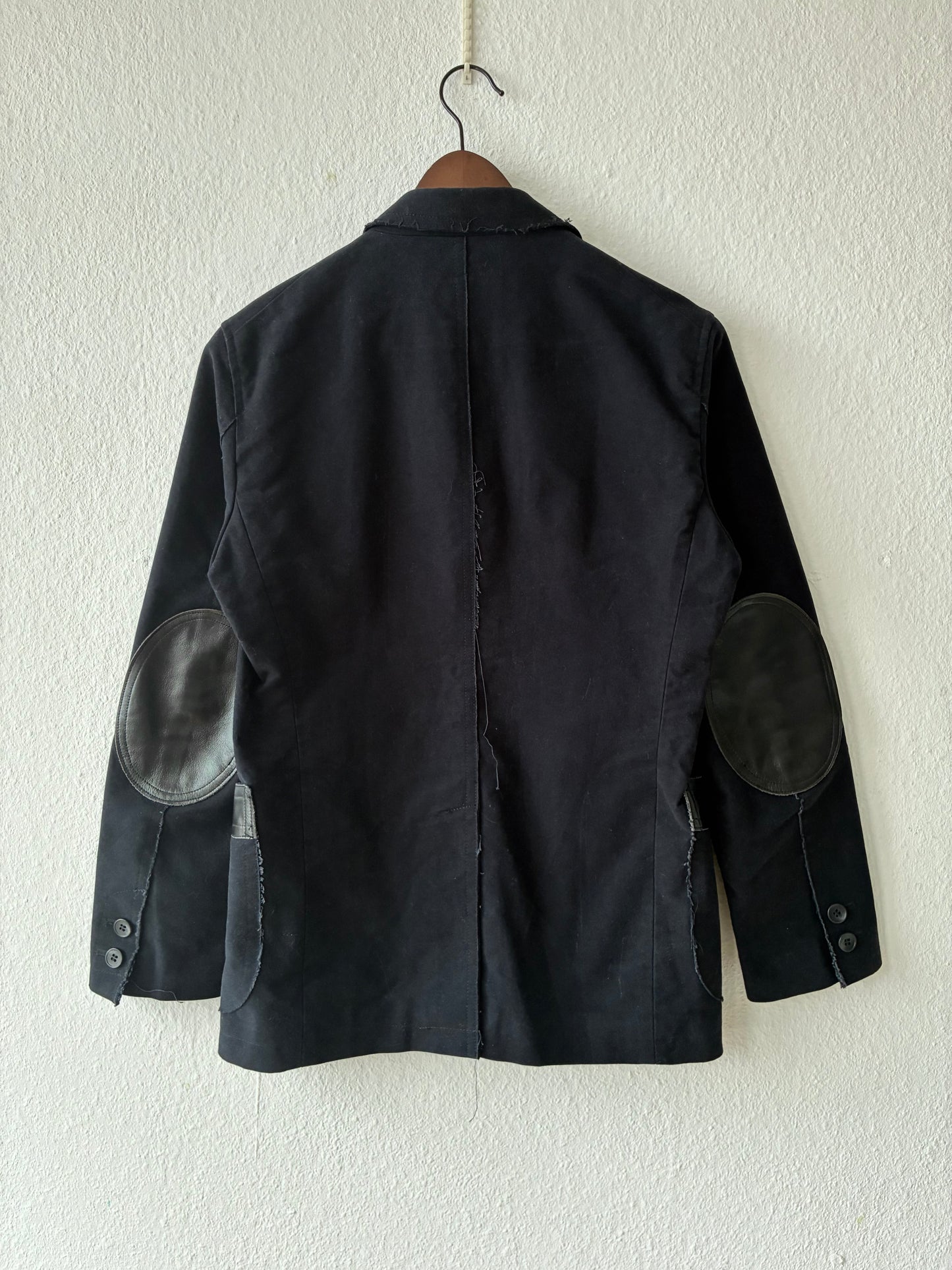 291295=Homme Distressed Moleskin Blazer