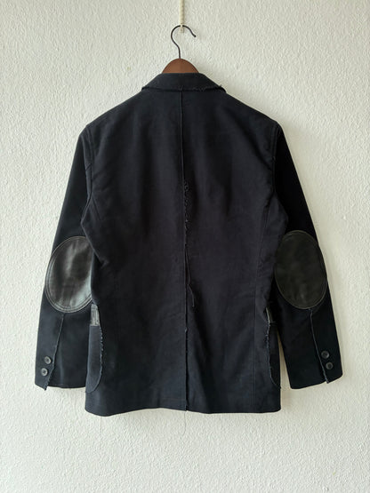 291295=Homme Distressed Moleskin Blazer