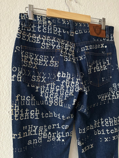Hysteric Glamour Typewriter Jeans