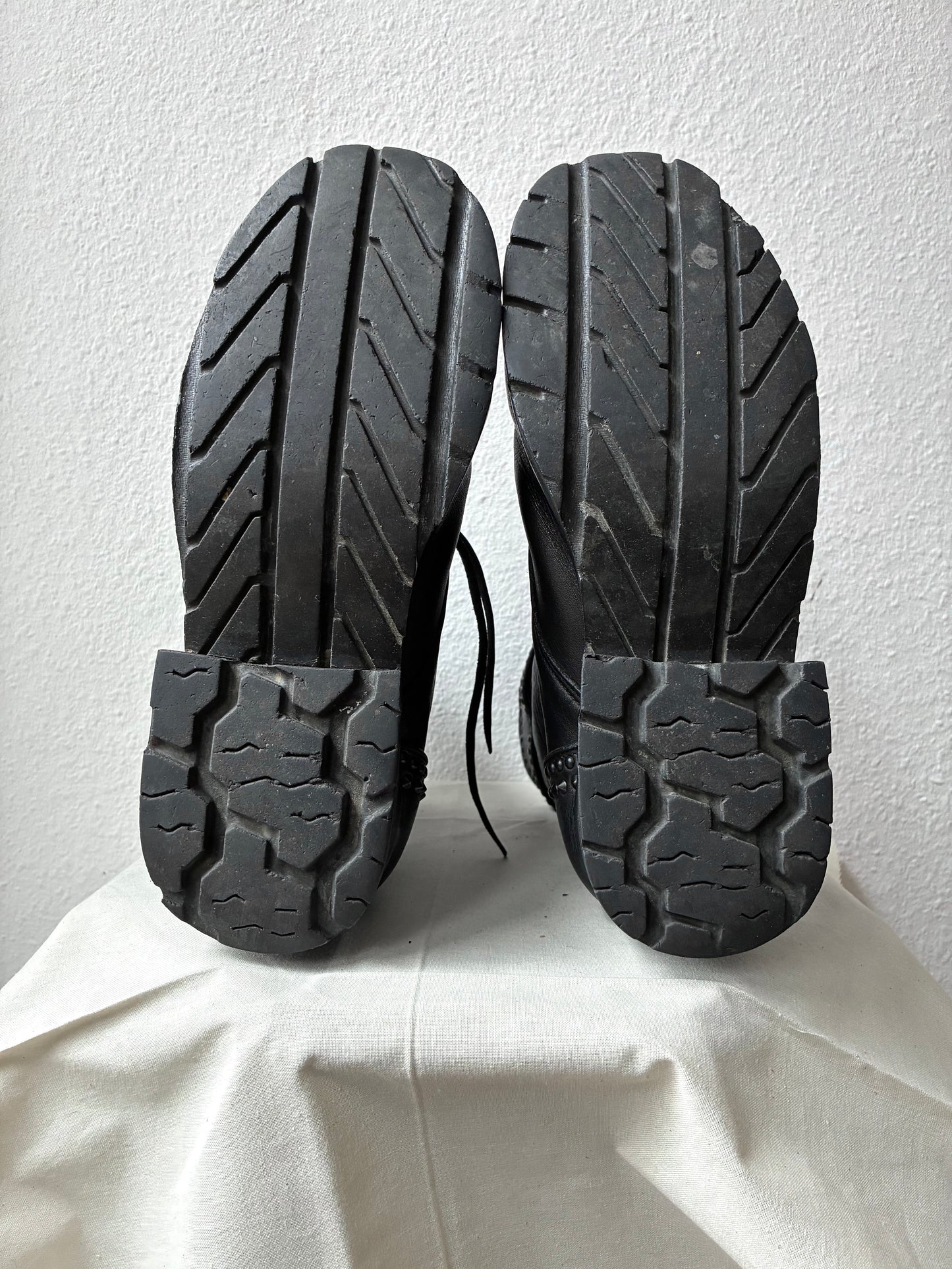 KMRii Front Zip Studded Combat Boots