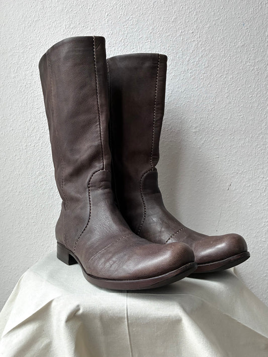 Gianni Barbato Exposed Stitching High Boots