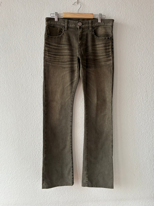 Led Rechwe Studded Flared Corduroy Pants