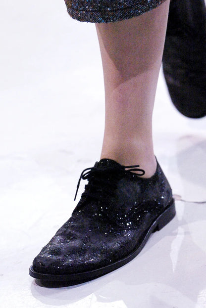 Junya Watanabe AW2004 Glittering Leather Derbies