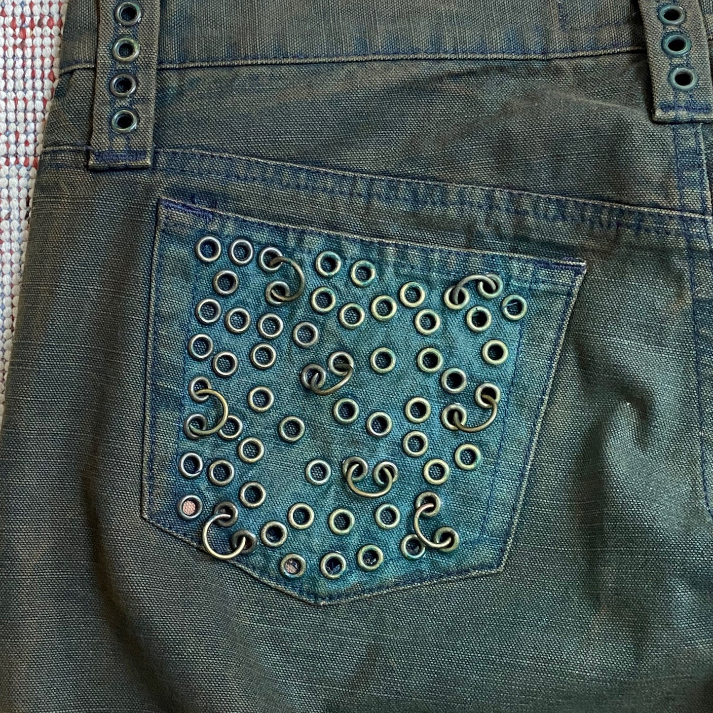 Pierced Brown/Blue Jeans