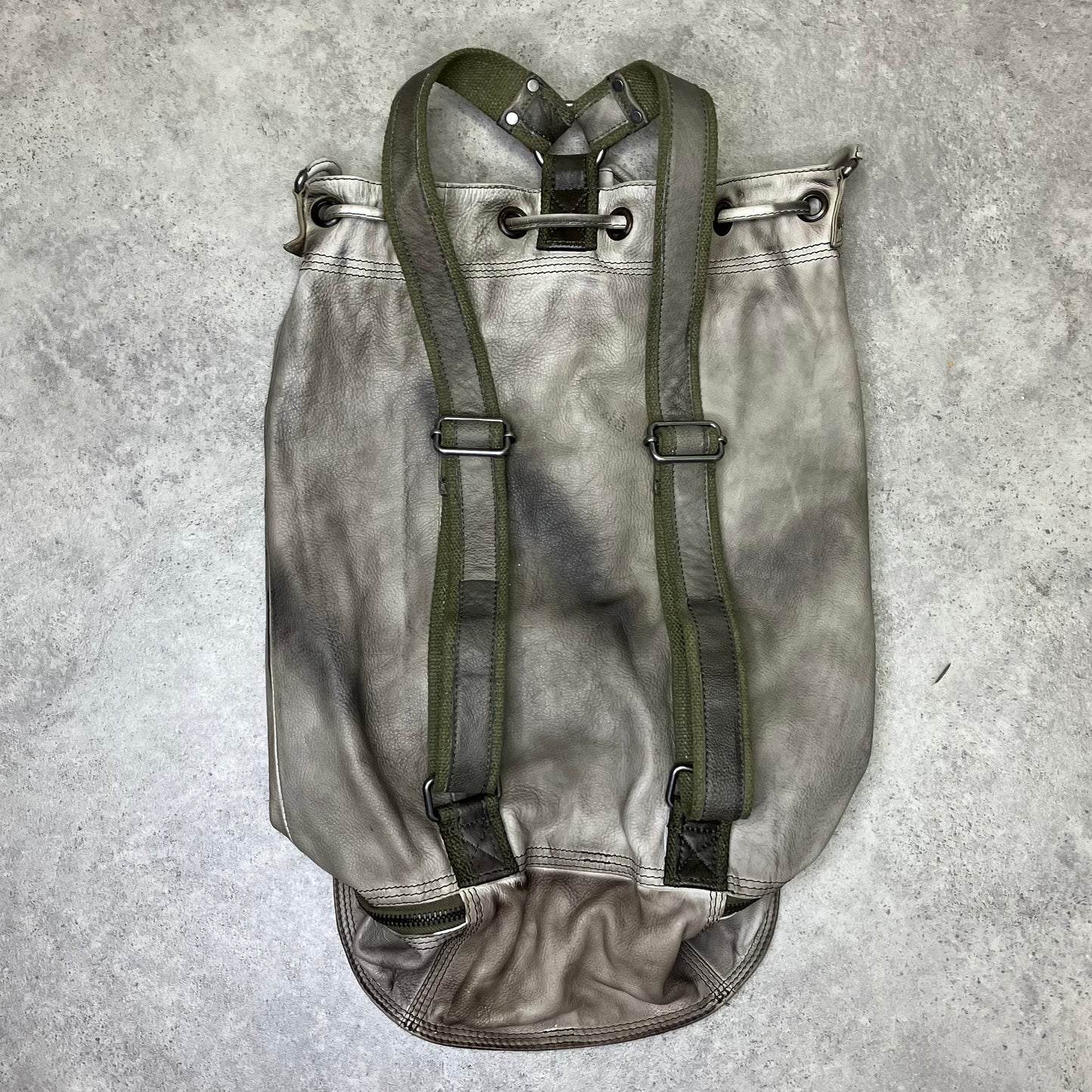 Diesel Military Leather Backpack