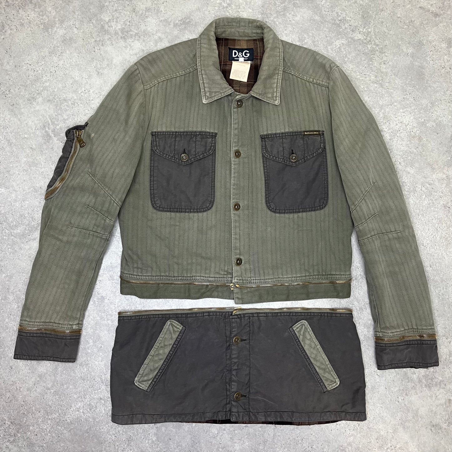 Dolce & Gabbana 2003 Detachable Military Jacket