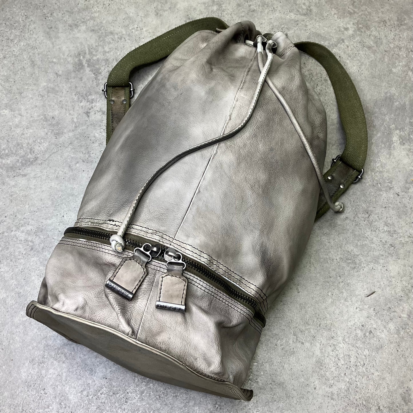 Diesel Military Leather Backpack